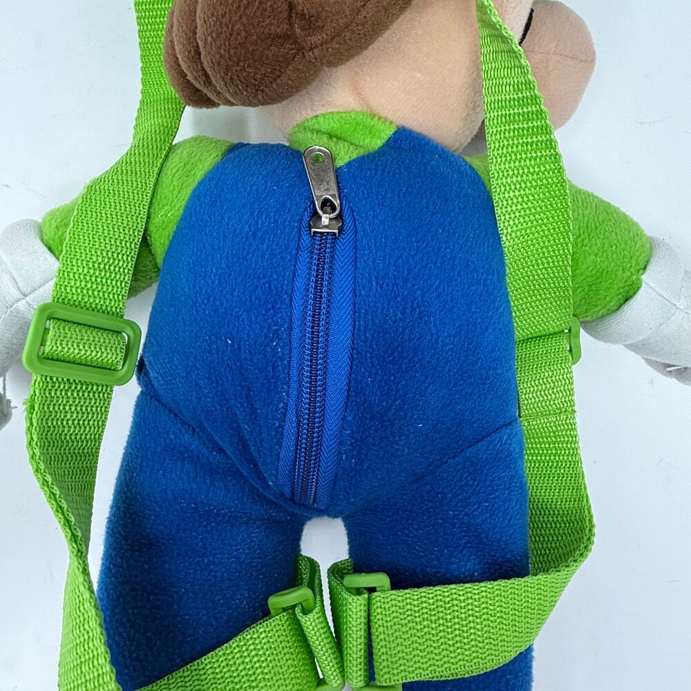 Nintendo Luigi Plush Backpack Super Mario Bros Green Character Bag 16" - Picture 13 of 14